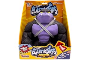CICABOOM - Maxy Bongo - Gorilla giocattolo allungabile (23 cm x 2 Kg) - Elastikorps Fighter 2 - Idea regalo bambini (Colore Nero e Viola)