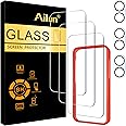 Ailun iPhone 16 Screen Protector 3 Pack [6.1 inch] + 3 Pack Camera Lens Protector with Installation Frame, Case Friendly Tempered Glass Film, 9H Hardness, HD