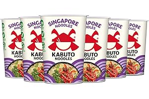 Kabuto Noodles Singapore Noodles 6 Pack (6 x 65g) Vegetarian Instant Noodles