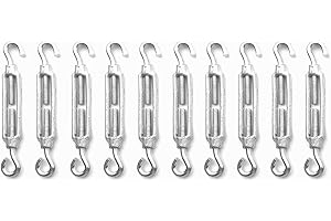 veda® 10 x pesante zincato filettato M5 tiratore di tensione a filo