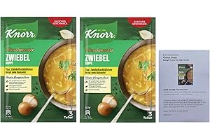 HELEN'S OWN INTERNATIONAL Knorr Onion Soup Gourmet Soup 2 Pack by Knorr - Feinschmecker/ Gourmet Range of Soups - Sold by Helen's Own - Knorr Feinschmecker Zwiebel Suppe - 2 Packs, 3 portions Each = 6 portions
