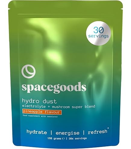 Spacegoods Hydro Dust 168g | 30 Servings | Electrolyte Hydration Blend With Himalayan Pink Salt, Vitamin B & Zinc | Supports Energy, Mental Clarity & Immune Health | No Added Sugar | Pineapple - View #8