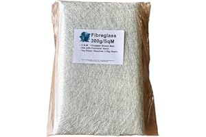 Swindon Composite Supplies : Fibreglass Matting Chopped Strand Matt -Fibreglass Repairs, Roofs,Ponds, Moulding, & Boats (1m x 0.95m (Folded)) (300g - 95cm x 25cm (Folded))