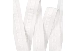 The Bead Shop Cinta de Cabecera para Cortina Fruncida Blanca 25 mm – 5 Metros – Cortina Desmontable