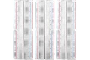 3pcs MB 102 Breadboard, Dealikee 830 Point Solderless Prototype PCB Board Kit
