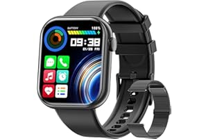 Mingtawn Smartwatch Herren Damen mit Telefonfunktion,1.85''Zoll Touchscreen Fitnessuhr mit SpO2 Blutdruckmessung Schrittzähler Herzfrequenz Schlafmonitor,IP67 wasserdichte Sportuhr für Android iOS