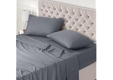 Utopia Bedding Juego de Sabanas 4 Piezas 150x200 - Poliéster Microfibra Cepillada - Sábana Bajera, Sábana Plana y 2 Fundas de Almohada 50x75 (Cama 150, Gris)
