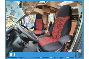 BREMER SITZBEZÜGE Coprisedili compatibili con camper, guidatore e passeggero, FB:811 (nero)