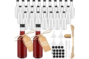 Furuising 28 Pezzi Mini Bottiglie Alcolici di Plastica, 100ml Bottiglie di Liquore, Riutilizzabili Mini Bottiglie Liquori con Imbuto, Penna bianca, Cartellini per Matrimoni Feste