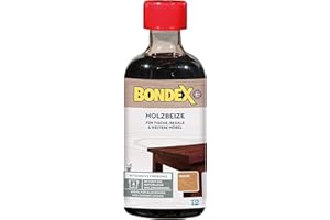 Bondex Holzbeize Buche 0,25 L für 4,25 m² | Intensive Färbung | Betont die natürliche Holzmaserung | Vorbehandlung | seidenmatt | Holzbeize | Holzpflege