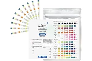 Bogoro 50 x 16 w 1 tester wody pitnej, paski testowe do basenu, analiza jakości wody pitnej do analizy jakości wody z kranu - pełna twardość - ołów