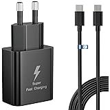 Caricatore 25W USB C per Samsung A14/A13/A33/A34/A23/A53/ A52/ A54/S23/S23+/S23 Ultra/ S22/ S21/M33/xiaomi/huawei Caricabatte