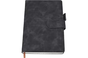 Earning Power Carnet de Notes Classique Papier à Rayures - Journal Couverture Rigide, 8,3 "× 5,7", 360 pages,Parfait pour le bureau Accueil École Rédaction professionnelle et prise de notes（Noir）