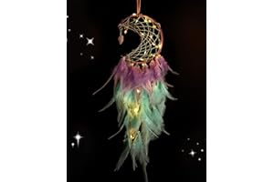 Nice Dream Acchiappasogni Ametista, Decorazione da appendere alla parete con piume per camera da letto ragazze ragazzi