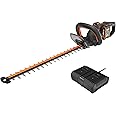 Worx WG286E 40V 61cm Cordless Brushless Hedge Trimmer – Dual-Action Laser-Cut Blades, 27mm Cutting Capacity, 180° Rotating Handle, Includes 2x 2.0Ah Batteries & Charger