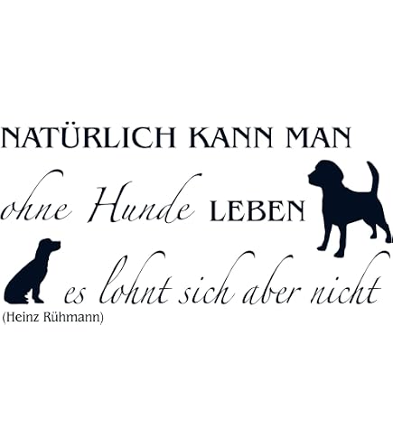 Wandtattoo Spruch „Hunde Und Katzen Sind Engel...“ – 1000x600 Mm, Selbstklebend, Schwarz