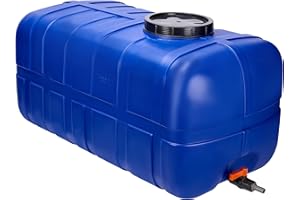 Garronda Depósito de Agua 280 litros con Tapa y Grifo – Tanque de Agua Potable de Plástico para Almacenamiento Doméstico, Industrial y como Bidon Agua para Camper GD-0098