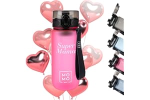 MOMO WAY Super Mamá Botella De Agua Tritan Libre De BPA Regalo Para La Mejor Mamá Del Mundo Día De La Madre Super Mama 600ml