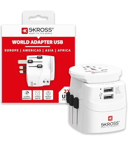 SKROSS - 1.103165 | PRO Light-World | Adaptateur de Voyage Universel 2