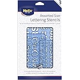 Helix Three Piece Stencil Set - Letters Numbers and Symbols (10mm 20mm 30mm), Blue