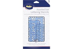Helix Stencil - Paquete de reglas educativas (con letras, números, símbolos)