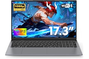 NAIKLULU Cheap Gaming Laptop 17.3 Inch N150 (1.2 GHz to 3.6 GHz) Processor, RAM 16GB SSD 1TB Gamer 2026 Laptop Computer Pc, 1920x1080P/Backlit Full Keyboard/6000Mah/TF Card