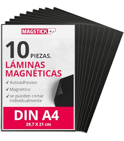 Feuilles Magnétiques A4 TMS - Lot De 6 Aimants Flexibles 0,5 Mm Pour Artisanat, Scrapbooking Et Stockage De Découpes