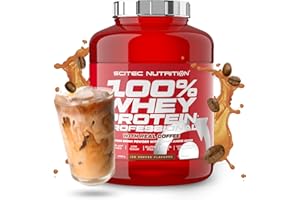 ‎SCITEC NUTRITION Scitec Nutrition 100% Whey Protein Professional - Angereichert mit zusätzlichen Aminosäuren und Verdauungsenzymen - Glutenfrei - Palmölfrei, 2.35 kg, Eis Kaffee