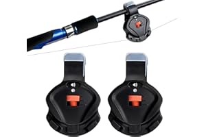 Mengshen 2 PCS Alarma Indicador de picada de Pesca, Alerta Electrónica con Sonido y Luz Volumen Sensibilidad Ajustable Clip para Día Noche al Aire Libre