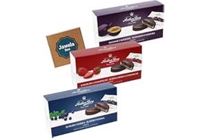 Anthon Berg Mix Set 3x 192,5g - Erdbeere in Champagner - Pflaume in Madeira - Blaubeere in Wodka - Jawela Probierset Geschenkset - Frucht in Marzipan Praline