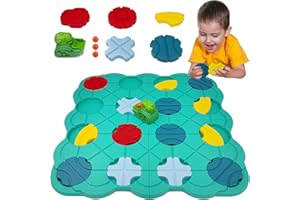 VINGAHOUSE Laberinto de Carreteras, Juego de Mesa de Laberinto de Rompecabezas Lógicos para Niños Constructor de Caminos Lógicos con 4 Niveles 118 Desafíos Juegos de Tablero Juguetes Regalo para Niños y Niñas