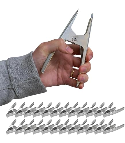 Woodside Pack Of 24 Heavy Duty Spring Clamps - 16cm (6") Metal Market Stall Clips For Tarpaulin, DIY, Securing