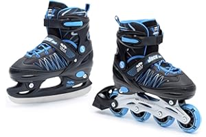 ‎SMJ SPORT SMJ sport Kinder 2IN1 Inlineskates Schlittschuhe Verstellbar Inliner ABEC7 Jack