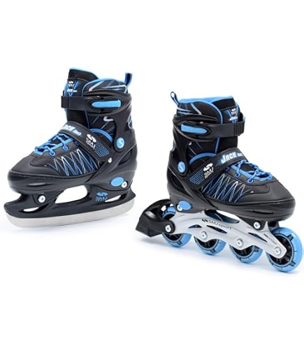 Pattini 2 In1 Per Bambini E Adulti, NILS EXTREME Sport Fitness Per Bambini E Adolescenti, Nero, NA1206, Cuscinetti ABEC9 Resistenti, Ruote In Gomma, Con Regolazione Della Misura