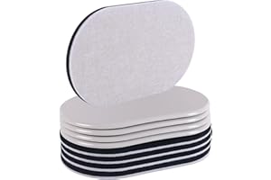 RCHYFEED Lot de 8 Patins de Meubles pour Moquette 24cm Réutilisables, 4 Patins de Meubles en Feutre pour Sol en Bois, 4 Glisseurs Curseurs de Meubles en Téflon 9-1/2", Protection et Réduction du Bruit