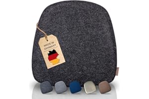 ‎KONTOR28 kontor28 - Sitzkissen Stuhlkissen, 39 x 40 cm. Bequemes Kissen Komfort mit bequemer Polsterung - Handgearbeitet in Bayern. Weiches Sitzkissen Stuhl oder Sitzauflage Bank. Farbe Anthrazit Grau