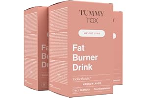 ‎TUMMY TOX F-Burner Drink - L Carnitin, Guarana, Mate Tee und Niacin - Getränk mit Mango-Geschmack - 30 Beutel für 30 Tage - TummyTox