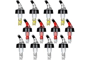 SUPROBARWARE Bottiglie di liquore Versatori 12Packs - 1oz/30ml bottiglia rapida Shot beccuccio versatore bevande, vino versatori Cocktail Dispenser Home Bar Tools