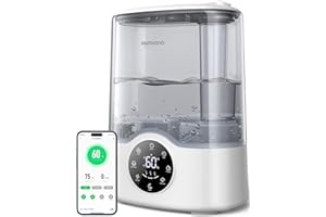 Homvana Smart Luftbefeuchter Warm & Cool Mist 7L (75m²), Top-Fill-Luftbefeuchter für Schlafzimmer, Babypflanzen, Kinderzimmer, automatische Nebelanpassung, schnelle Luftfeuchtigkeit in großen Räumen