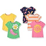 Amazon Essentials T-Shirt a Maniche Corte (precedentemente Spotted Zebra) Bambine e Ragazze, Confezioni Multiple