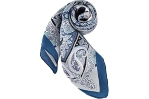 DAMILY Foulard Carré Bandana Homme, Foulard Moto Homme, Bandana Cowboy, Large Style Western Surdimensionné Pour Foulard Pirate 90x90cm