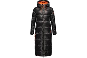 Navahoo Damen Warmer Winter Steppmantel mit Kapuze Schmuseengel XS-XXL