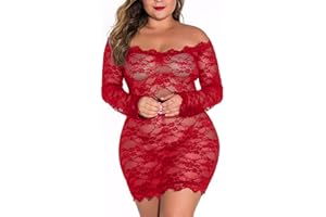 QINGXIA_ZI Femmes Body en Dentelle Lingerie Sexy Grande Taille One-Piece sous Vetement Pyjamas Set Lingerie Sexy Chic Nuisette Sexy Coquine Sexy en Maille Lingerie Sexy Hot Chaude Nu Ouverte RéSille Lingerie