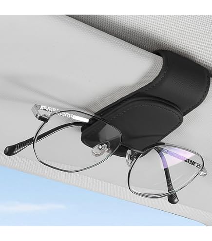 Brillenhalter Für Auto Auto Sonnenblende Brillen Clip Dreieck Brillen Clip Magnetische Sonnenbrille Halter Aufhänger Auto Innen Zubehör Auto Brillenhalter(Black