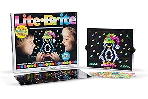 LITE BRITE Basic Fun Lite-Brite Ultimate Classic - Tavola da Disegno con luci a LED con Colori, Lavagna da Disegno Glow Art con Effetto Neon, Giocattoli Leggeri per Bambini dai 4 Anni 02237