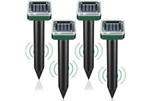 CHUJAYNG Répulsifs solaires Anti-Taupes - Répulsif Contre Les Taupes,Lot de 4 Répulsif Contre Les campagnols - Répulsif à ultrasons - Répulsif Solaire Contre Les Taupes