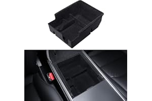 BASENOR 2024 Upgraded Armrest Storage Box Organiser for Tesla Model 3 Model Y Center Console Organiser Tray Interior Model 3 Model Y Accessories 2016-2024 (Doesn't Fit 2024 Model 3)