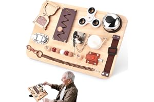 Fidget Busy Board för vuxna med demens & Alzheimer – sysselsättning för seniorer, minnesträning & memoryspel Aktiveringstavla