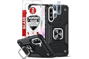 LeYi Etui do Samsung Galaxy A56/A36 5G z [2 paczki] szkło hartowane + folia na aparat [2 opakowanie],pancerz metalowy uchwyt silikonowy TPU odporny na wstrząsy zderzak do telefonu Samsung A 36/A 56