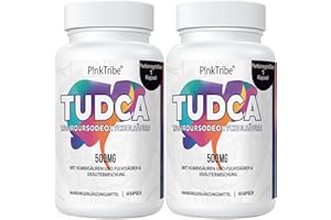 ‎P!NKTRIBE TUDCA 500mg, Tauroursodeoxycholsäure mit Humin und Fulvosäuren, Rübenwurzel und mehr, Tudca Gallensalzergänzung, 120 Kapseln